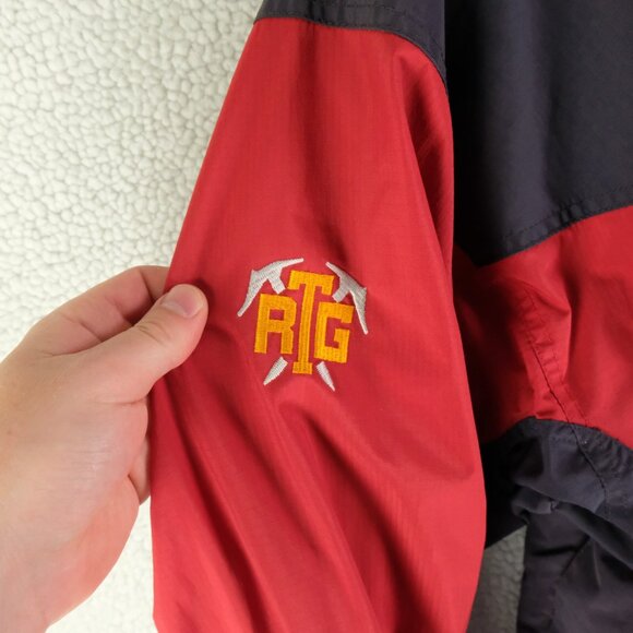 The North Face ATG Jacket Mens Small Red Blue Winter Shell Ski Nylon Hooded - Picture 3 of 10